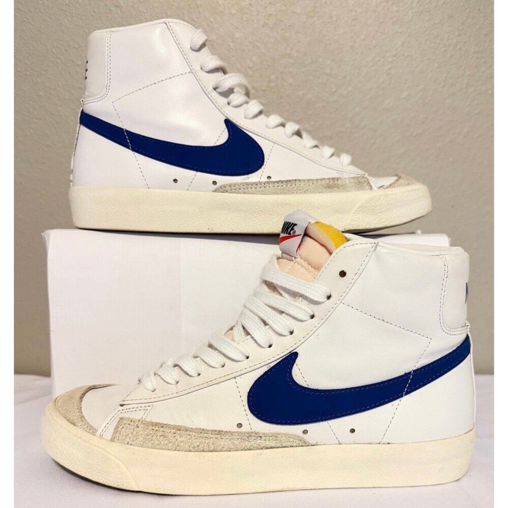 NIKE BLAZER Mid 77 White Blue High Top Sneaker Women’s 8